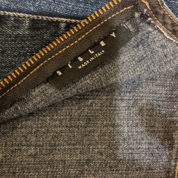 Vintage Sisley Denim Mini open back boyish sexy Dress – Made in Italy – XS - Picture 13 of 14